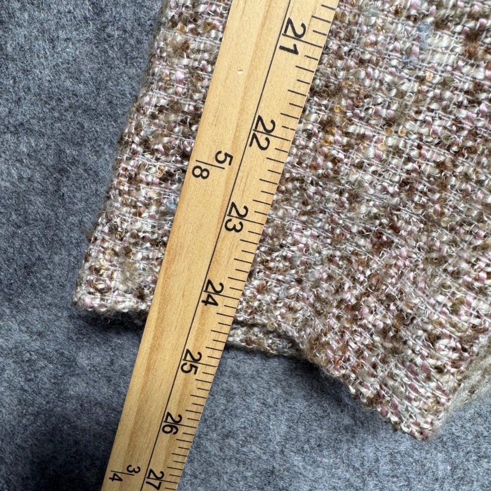 Jones New York Woman Tweed Blazer Jacket Brown Pink Tan Wool Blend Size 16W - Picture 6 of 9